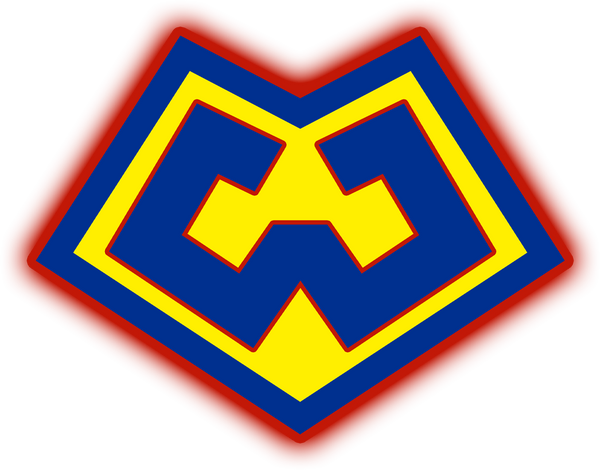 Superworker Superhero Super Wuanderful in Wuanderful Locos Animated Satire Cartoon Series Shield Logo