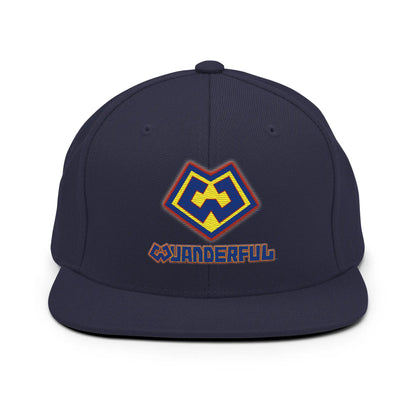 Wuanderful Locos logo on a limited edition navy blue snapback cap