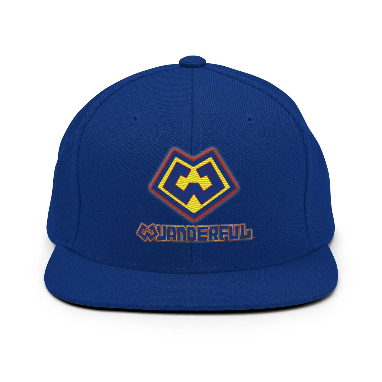 Wuanderful Locos logo on a limited edition royal blue snapback cap