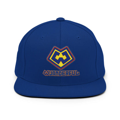 Wuanderful Locos logo on a limited edition royal blue snapback cap