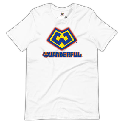 Wuanderful Locos cartoon logo on a white limited edition t-shirt